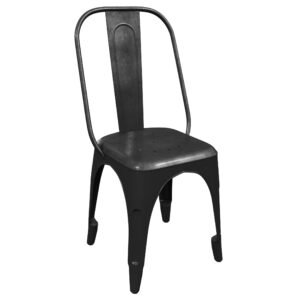 Black Metal Industrial Dining Chairs YJCM003