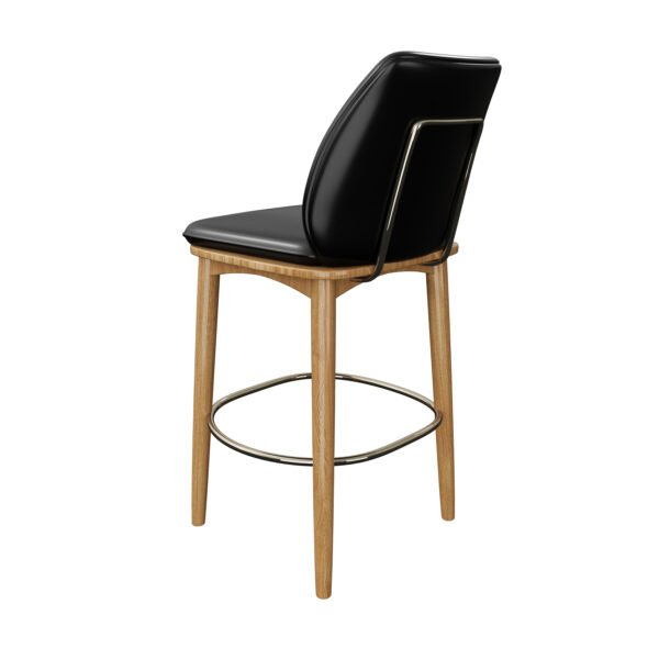 Black Timber Bar Stool YJBM011 - 图片 5