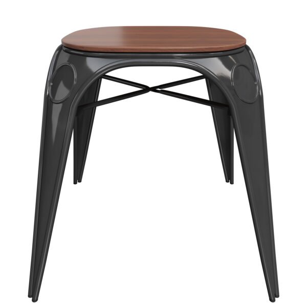 Black Metal Steel Pub Chairs  Chairs YJCM027 - 图片 4