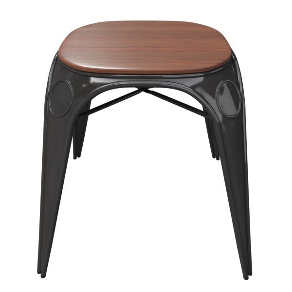Black Metal Steel Pub Chairs  Chairs YJCM027 - 图片 2