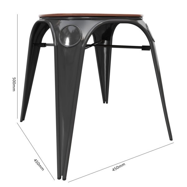 Black Metal Steel Pub Chairs  Chairs YJCM027 - 图片 5