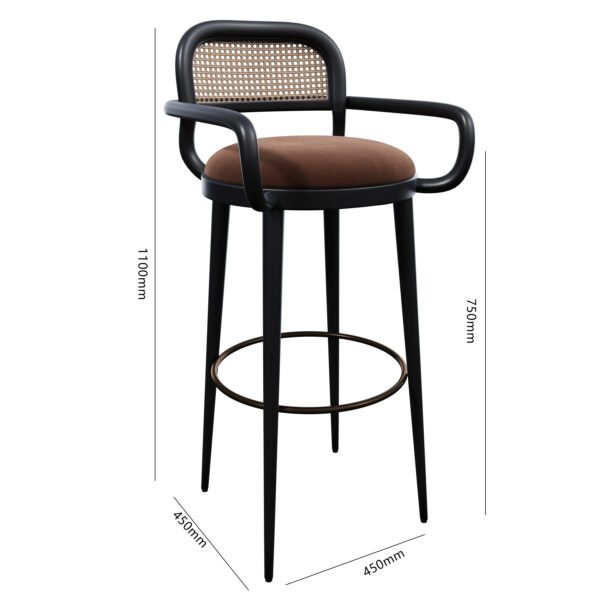 High-end Commercial Counter Stools With Backrest YJBW010 - 图片 6