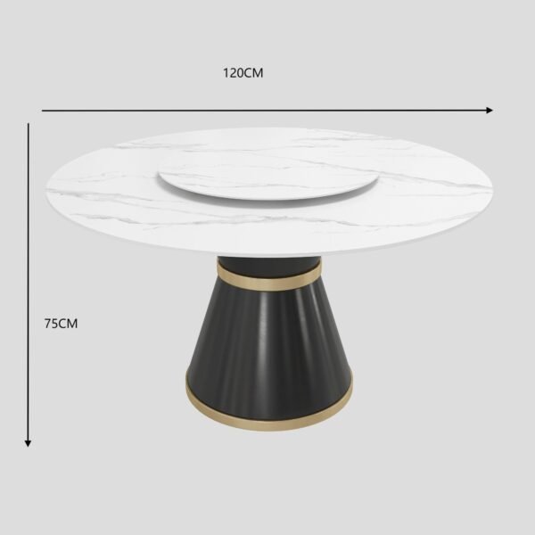 Italian Round Shape Rock Plate Slab Table YJT003 - 图片 2