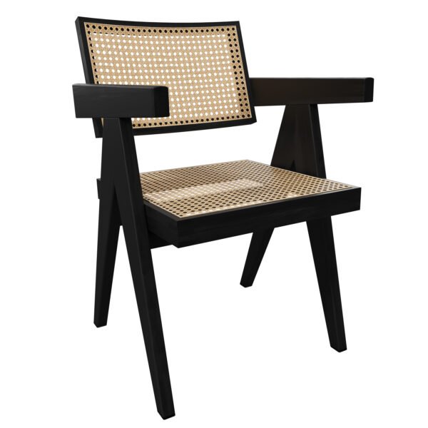 Popular Design Black and Rattan Dining Chair YJCW006