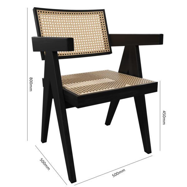 Popular Design Black and Rattan Dining Chair YJCW006 - 图片 6