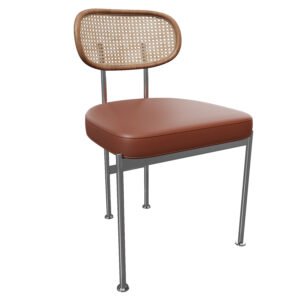 Rattan Back Armless Dining Chairs YJCM026