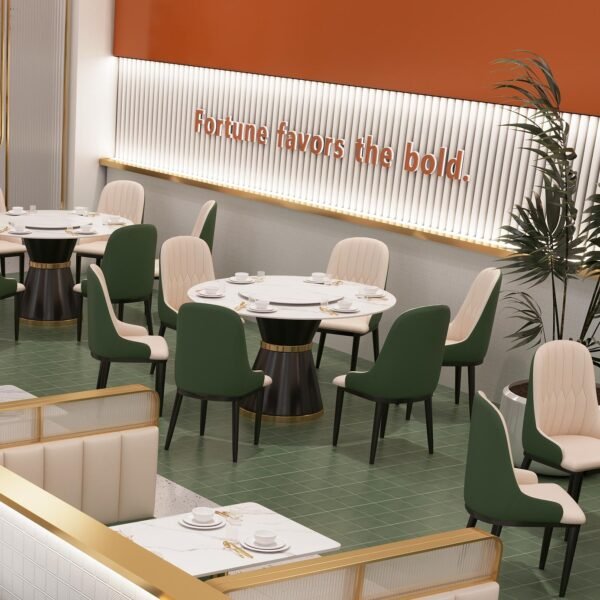 Simple Modern Chair Iron Hotel Dining Chair YJCM031 - 图片 8