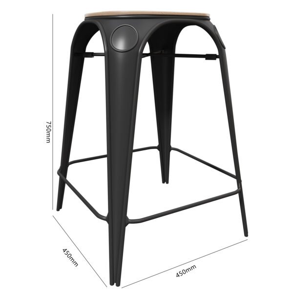 Stackable Metal Bar Counter Stool YJBW029 - 图片 4