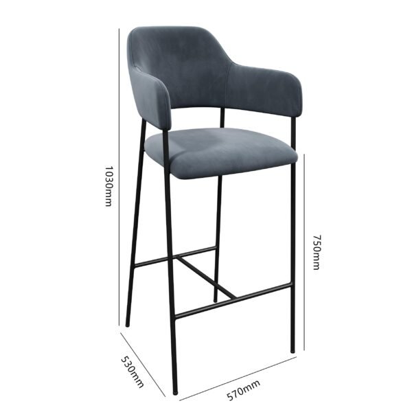 Bucket Seat Metal Bar Stool - 图片 6