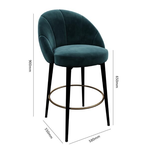 Luxury Modern Metal Bar Stool YJBM003 - 图片 3