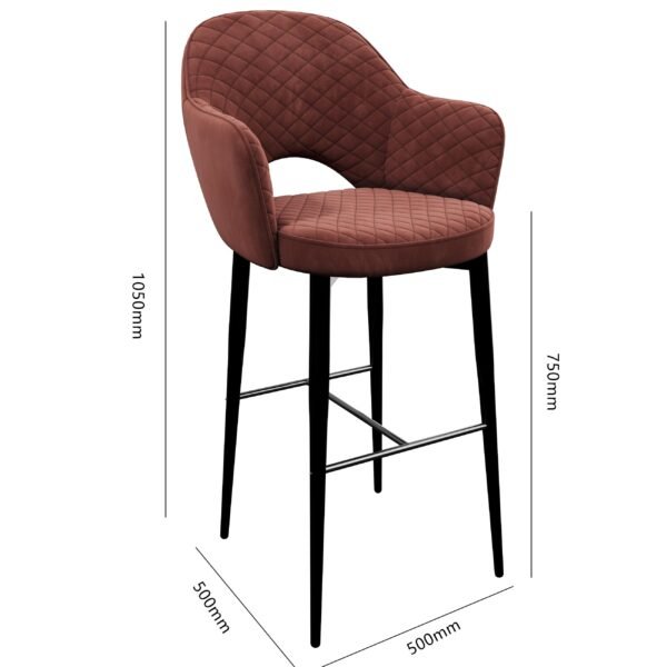 Metal Bar Stool with Armrest YJBM019 - 图片 6