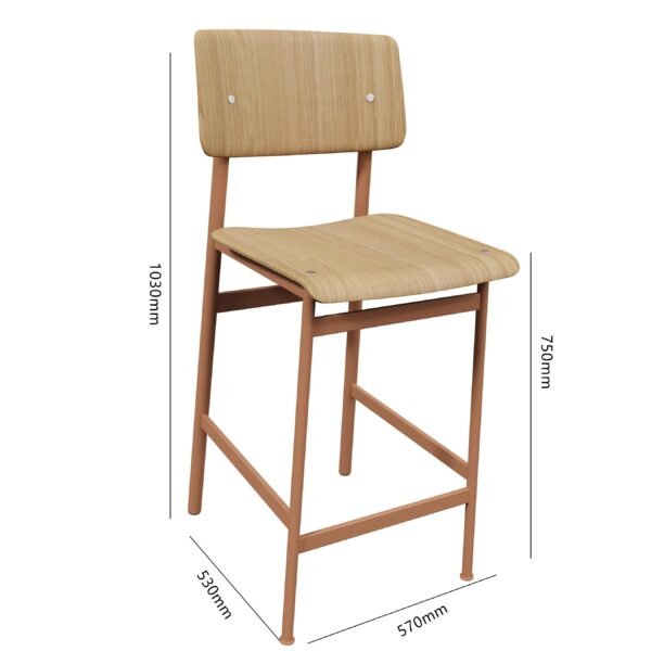 Metal Back Bar Stool | Commercial Seating YJBM007 - 图片 6