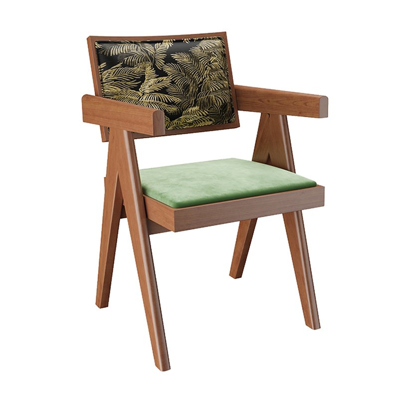 Tropical Armchair Green PU Seat YJCW055